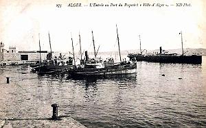 ALGER - PORT - ENTREE - PAQUEBOT VILLE D'ALGER